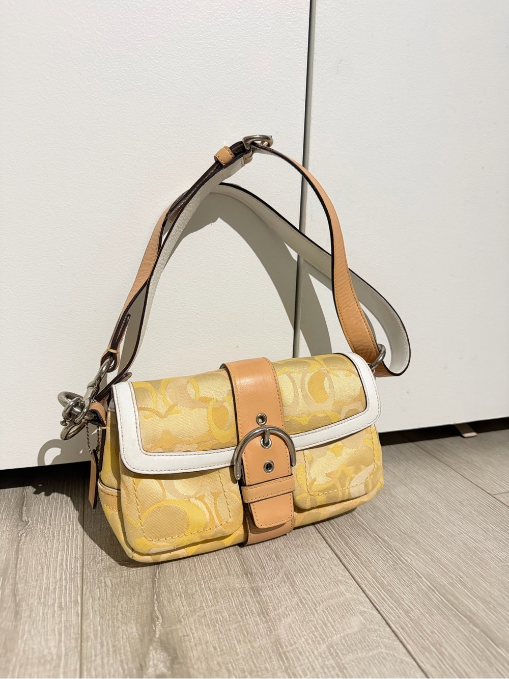 Vintage Coach optic yellow RARE